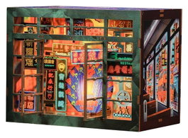 Maquette Book Nook Hong Kong Neon Light 13 x 17 cm