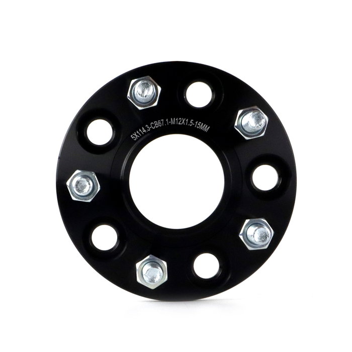 OMP Séparateurs Jeu de 2 Pièces 15 mm 5x114,3 67,1 Noir