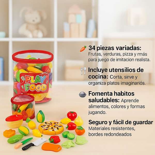 Jugatoys - jugahome Sac de légumes 34 pièces 20x18cm