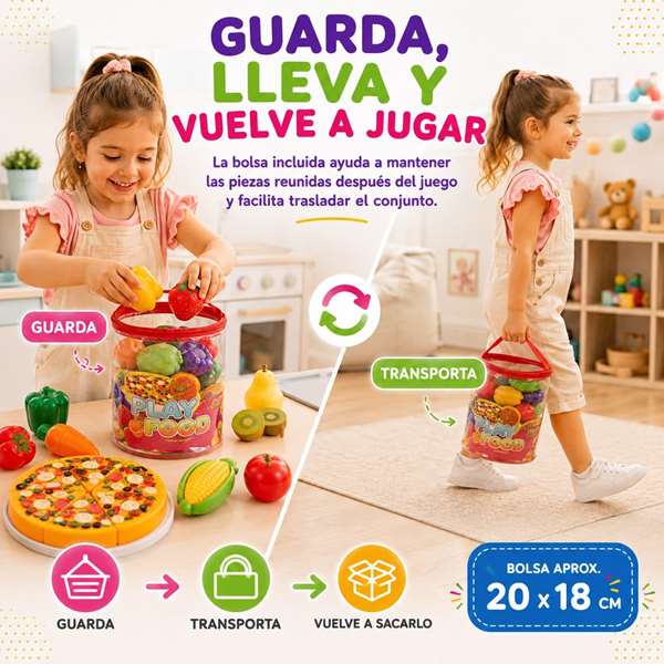 Jugatoys - jugahome Sac de légumes 34 pièces 20x18cm