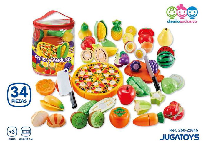 Jugatoys - jugahome Sac de légumes 34 pièces 20x18cm