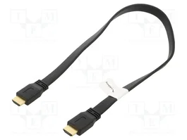 LANBERG Câble HDMI plat 0,5m 4K HDR ARC CEC 2.0