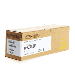 Ricoh Toner SPC352E / 408218 Jaune pour imprimante et photocopieuse - Cartouche d'encre originale