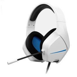 Krom NXKROMKOPAMOVEWH Casque Gaming Kopa Move Jack 3.5mm Blanc Bleu