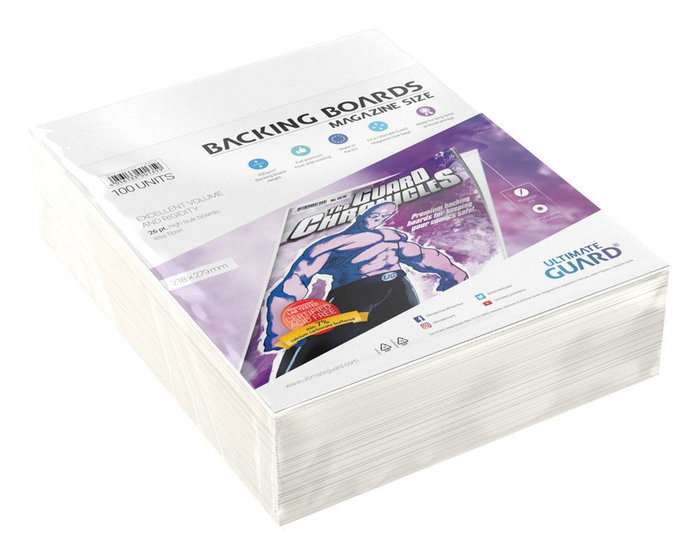 Ultimate Guard Comic Backing Boards (100) - Magazine Size Ultimate Guard Comic Backing Boards (100) - Magazine Size