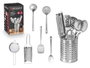 Kinvara Set 7 Pièces Ustensiles de Cuisine Acier Inoxydable 15x32x14 cm (Set de 6)