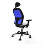 Piqueras y Crespo Chaise de Bureau avec Appui-tête 3D036G1 Blanc