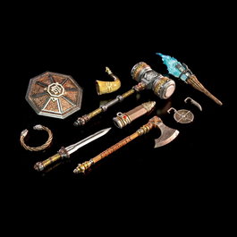 Four Horsemen Toy Design Mythic Legions: Rising Sons accessoires pour figurines Dwarf Weapons