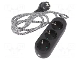 LOGILINK Bloc d'alimentation LPS261 noir, 3 prises