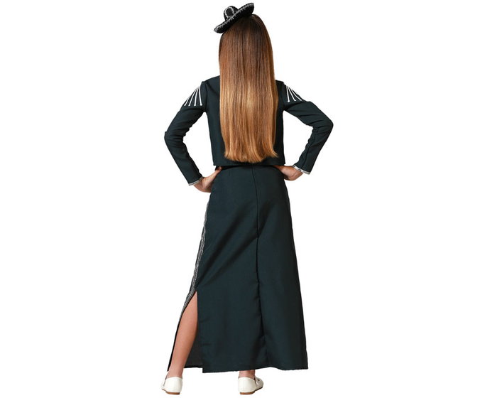 Disfraz Mariachi Vestido Negro Niña Infantil