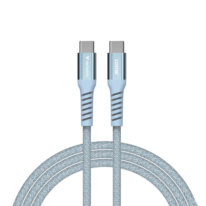 Verbatim Câble Magnétique Sync & Charge USB-C vers USB-C 100W 120cm Bleu Verbatim Câble Magnétique Sync & Charge USB-C vers USB-C 100W 120cm Bleu