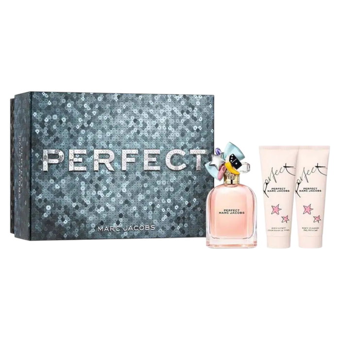 Marc Jacobs Perfect - Coffret Parfum Femme : Eau de Parfum 100 ml + Lotion Corporelle Hydratante 75 ml + Gel Douche Hydratant 75 ml Marc Jacobs Perfect - Coffret Parfum Femme : Eau de Parfum 100 ml + Lotion Corporelle Hydratante 75 ml + Gel Douche Hydratant 75 ml