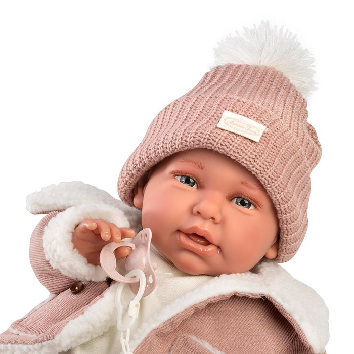 Antonio Juan Poupée Mi Primer Reborn Daniela avec veste en peau de mouton