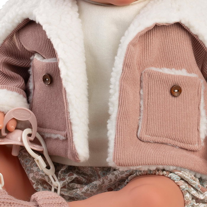 Antonio Juan Poupée Mi Primer Reborn Daniela avec veste en peau de mouton