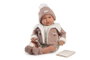 Antonio Juan Poupée Reborn 'Mi Primer Reborn Daniela' avec chaquette mouton, 52 cm - Version multilingue (espagnol, français, allemand, italien, russe, arabe...)