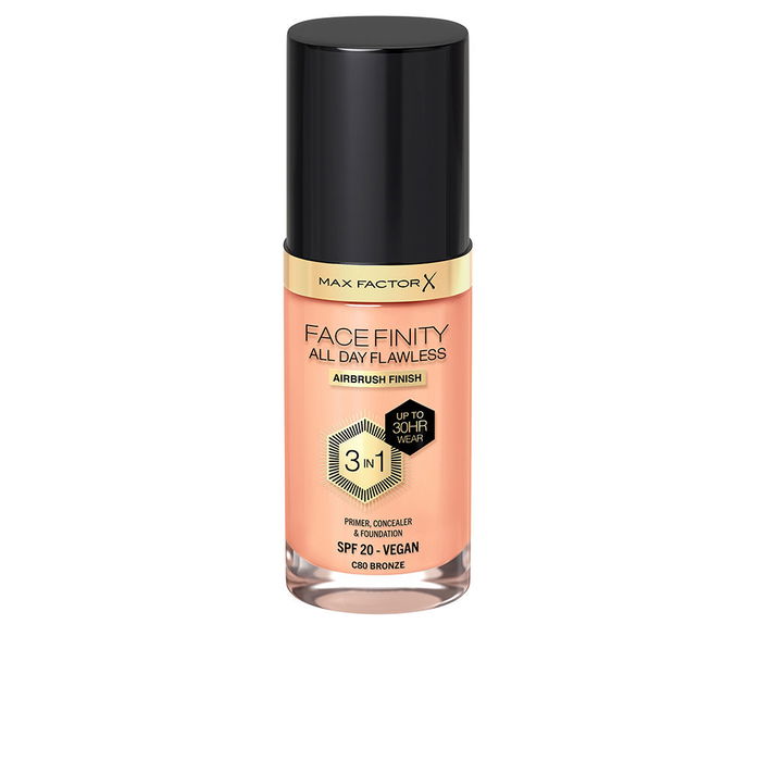 Max Factor Base, Correcteur et Fond de Teint Facefinity 3IN1 #80-bronze 30 ml Max Factor Base, Correcteur et Fond de Teint Facefinity 3IN1 #80-bronze 30 ml