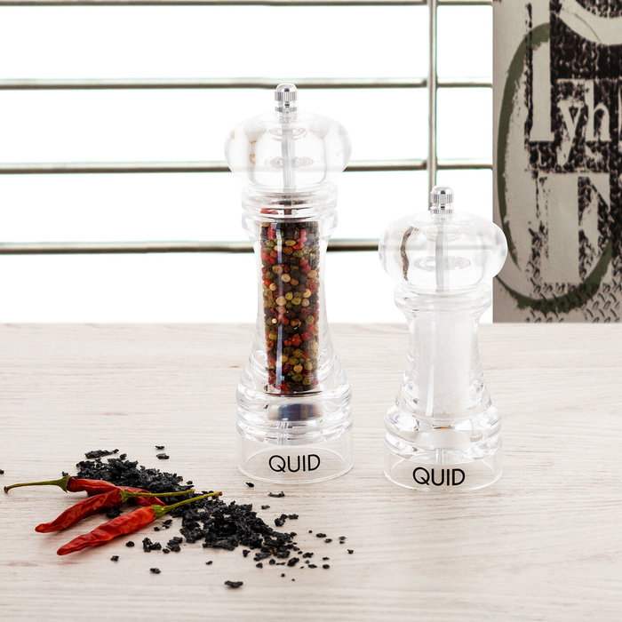 Quid Moulin à épices Hábitat Transparent 14 cm (Lot de 12)