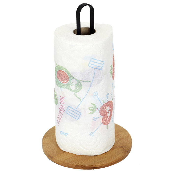 Cook Concept Porte-rouleaux de cuisine en bambou et métal