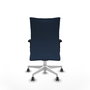 Piqueras Y Crespo Albacete Confidente - Chaise de bureau bleu marine avec mécanisme Synchro et base blanche