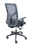 Chaise Motilla Synchrone/Traslack tissu Noir Base pyramidale noire Accoudoir 1D Sans appui-tête Roulettes 65mm nylon