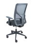 Chaise Motilla Synchrone/Traslack tissu Noir Base pyramidale noire Accoudoir 1D Sans appui-tête Roulettes 65mm nylon