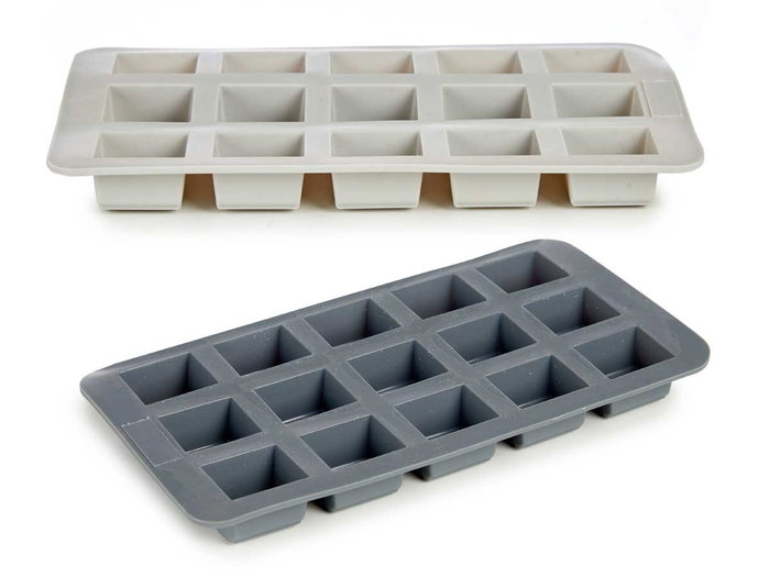 Kinvara Moule en Silicone 15 Bonbons Assortis 21x1,5x11 cm Gris (Set de 24)