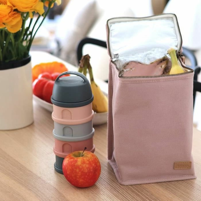 Béaba Pochette repas bébé isotherme rose poudré