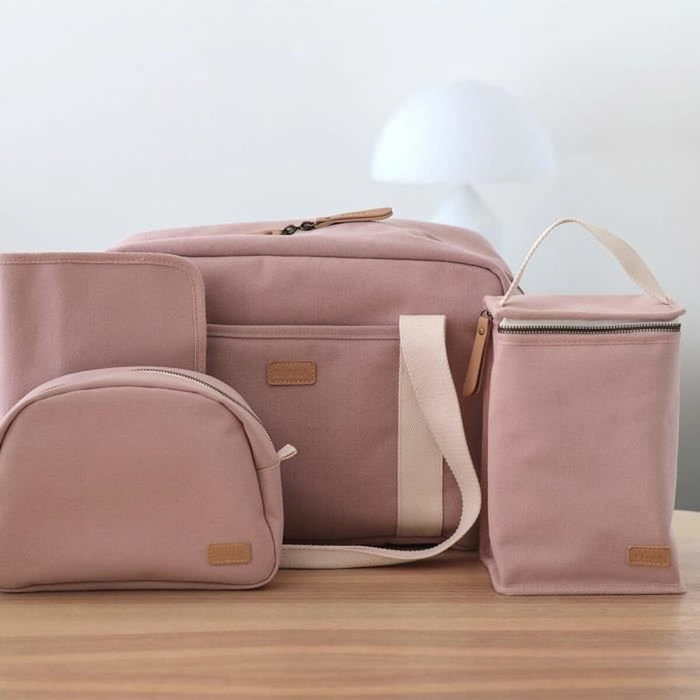 Béaba Pochette repas bébé isotherme rose poudré