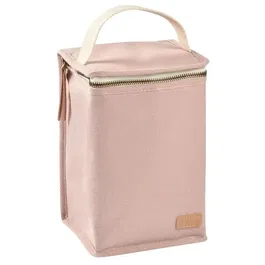 Beaba Pochette Repas Isotherme Bébé Rose Poudré - Grande Capacité, Tissu Imperméable et Anti-Tache