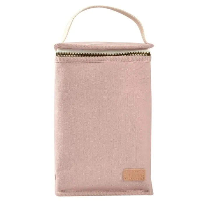 Beaba Pochette Repas Isotherme Bébé Rose Poudré - Grande Capacité, Tissu Imperméable et Anti-Tache