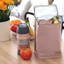 Beaba Pochette Repas Isotherme Bébé Rose Poudré - Grande Capacité, Tissu Imperméable et Anti-Tache