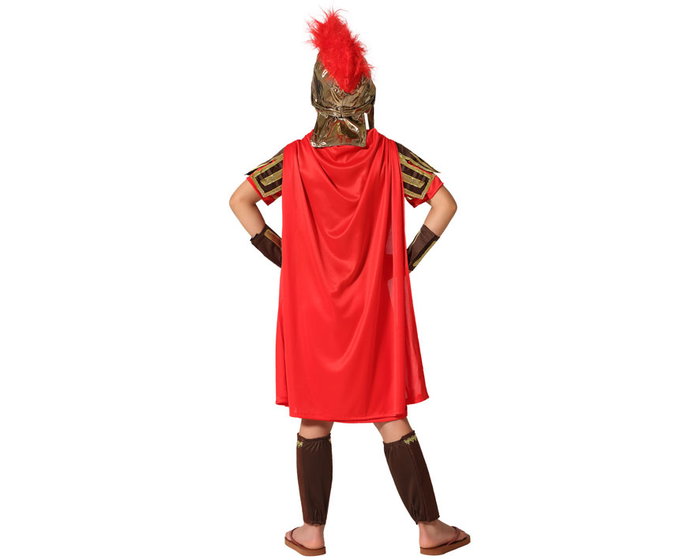 Déguisement Légionnaire Romain Enfant Soldat Taille 5-6 Ans - Costume Historique Complet avec Casque, Tunique et Capes
