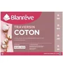 Blanreve Traversin en coton 160 cm Blanc - Enveloppe 100% coton, Garnissage 100% polyester fibre creuse siliconée 1200 g - Confort moelleux