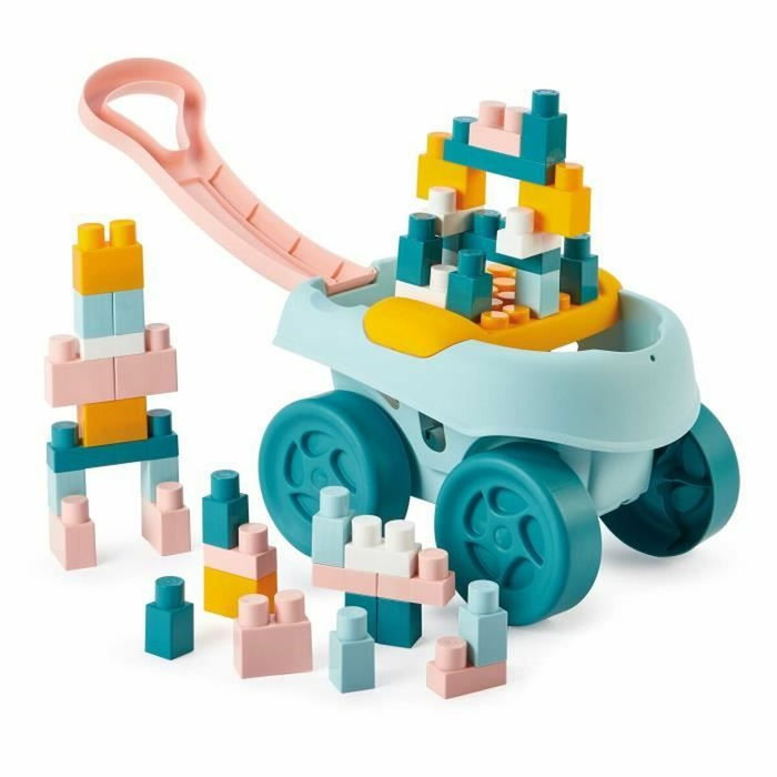 Ecoiffier Chariot avec 40 briques et plaque de jeu Ecoiffier Chariot avec 40 briques et plaque de jeu