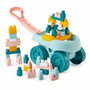 Ecoiffier Chariot avec 40 briques et plaque de jeu