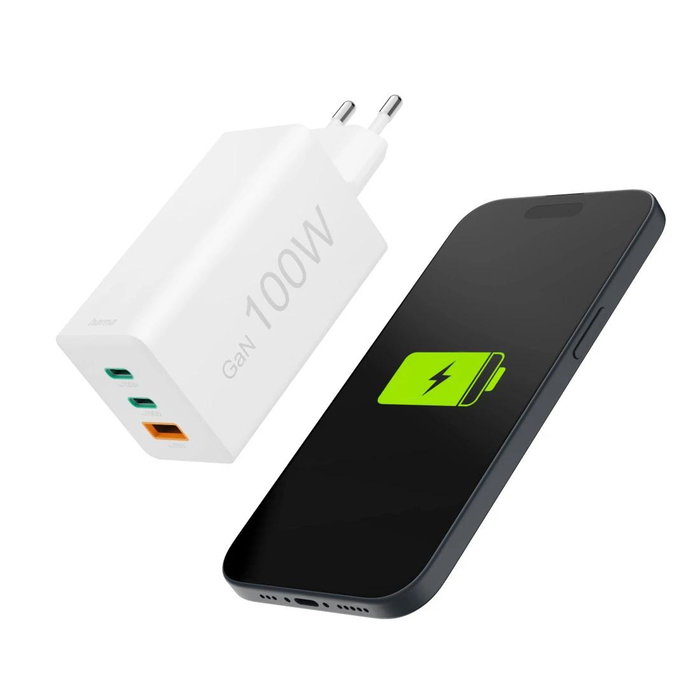 Hama Chargeur sans fil USB-C USB-A 100W Blanc Hama Chargeur sans fil USB-C USB-A 100W Blanc