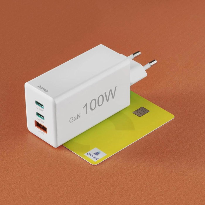 Hama Chargeur sans fil USB-C USB-A 100W Blanc Hama Chargeur sans fil USB-C USB-A 100W Blanc