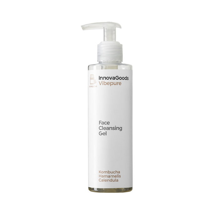 Pack nettoyant visage impuretés rechargeable et gel nettoyant visage Kombucha Vibepure 200 ml InnovaGoods