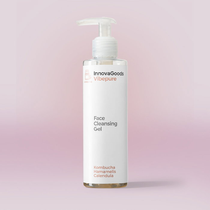 Pack nettoyant visage impuretés rechargeable et gel nettoyant visage Kombucha Vibepure 200 ml InnovaGoods