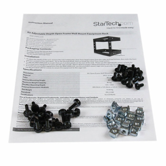 Accessoire Startech RK812WALLO