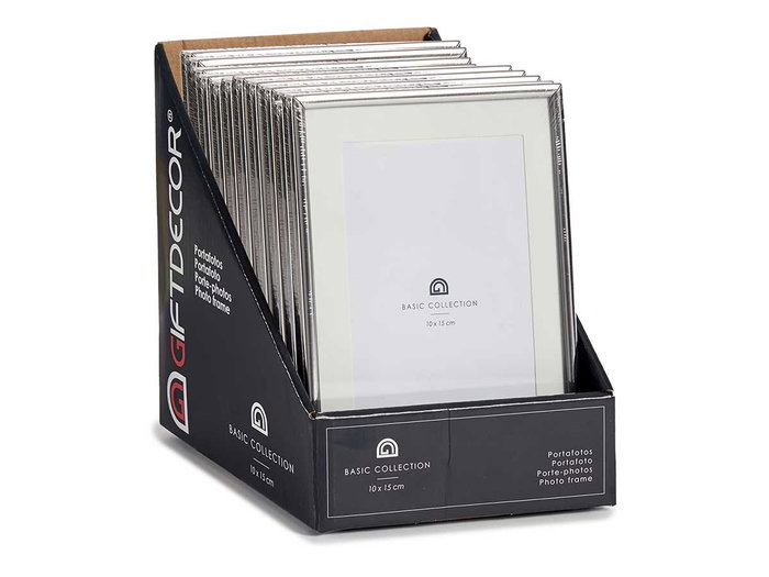 Giftdecor Porte-photo en acier argenté 10x15 cm avec verre | Cadre photo métallique (Set de 36) Giftdecor Porte-photo en acier argenté 10x15 cm avec verre | Cadre photo métallique (Set de 36)