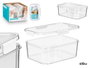Leknes Boîte Rectangulaire Hermétique Blanche 650 ml 18x7x12 cm Plastique (Set de 24)
