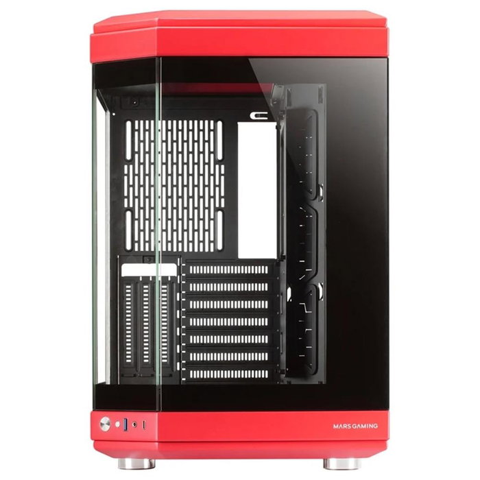 Mars Gaming Boîtier PC MC-3T ATX Semitorre avec Fenêtre en Verre Trempé USB-C