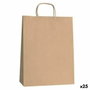 Fama Sacs Marron Avec des poignées 125 g/m² 21 x 11 x 29 cm (25 Unités)
