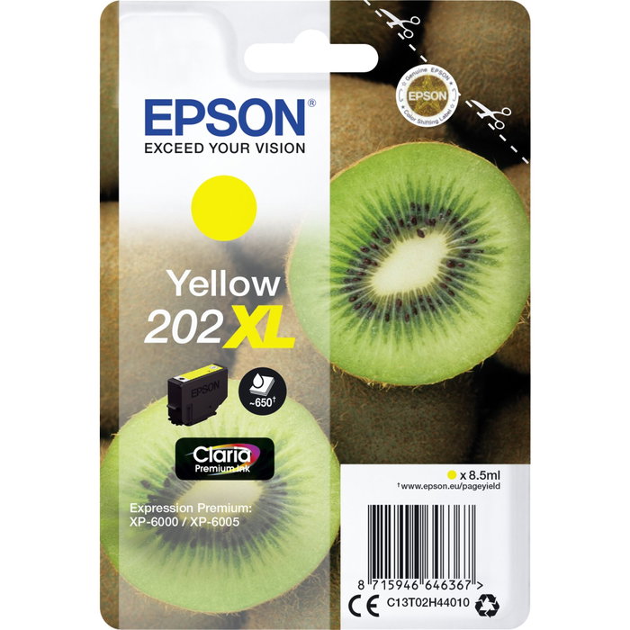 Epson Cartouche d'encre Claria Premium 202XL Jaune C13T02H44010 Singlepack