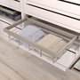 Emuca Kit de panier et cadre coulissant avec fermeture souple pour armoire, réglable, module 900mm, Gris pierre