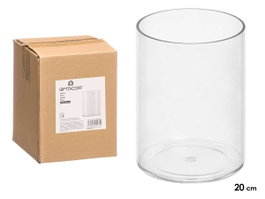 GIFTDECOR Vase Cylindrique Transparent 15x15x20cm en Acrylique
