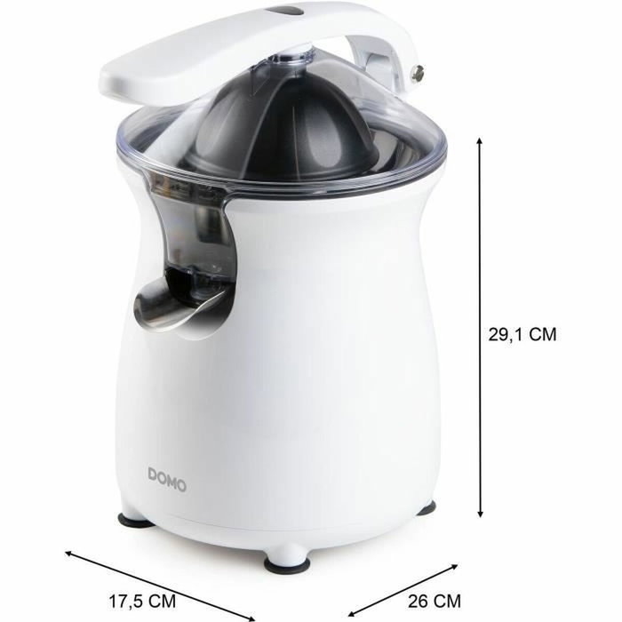 Domo Presse-agrumes avec levier DO9269J, 460 ml, Blanc Domo Presse-agrumes avec levier DO9269J, 460 ml, Blanc