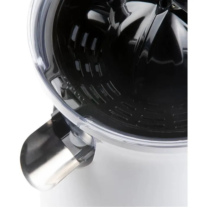 Domo Presse-agrumes avec levier DO9269J - 160 W - Capacité 460 ml - Blanc - Silencieux avec tamis réglable et bec verseur Domo Presse-agrumes avec levier DO9269J - 160 W - Capacité 460 ml - Blanc - Silencieux avec tamis réglable et bec verseur