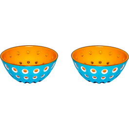 Guzzini Le Murrine Lot de 2 bols 12 cm Bleu/Orange